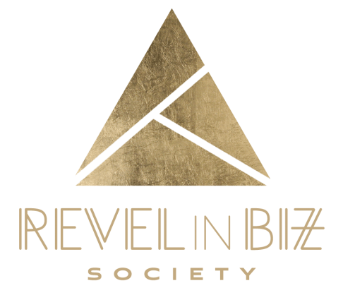 REVEL in Biz Society Logo with Triangle